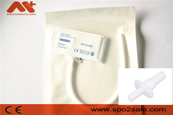 NIBP Cuff المتاح - M1868A حديثي الولادة 2 أنبوب واحد 4-8 سم