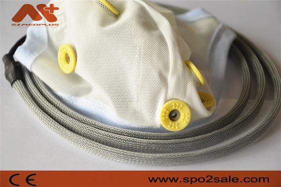 كابل EEG الطبي للارتجاع العصبي المتكامل 10 خيوط قبعة EEG لمقطع الأذن قطب القصدير