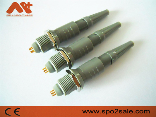 (G51M07-P06LFD0-0070) 1P سحب دفع 6 دبوس واحد ثقب مأخذ بلاستيك ، بلاستيك ، رمادي