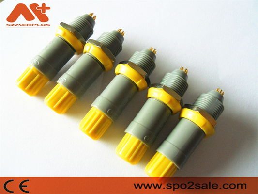 (G51MC7-P08LFD0-0040) 1P سحب دفع 8 دبوس مقبس بلاستيكي ، غلاف رمادي ، أصفر ، مزدوج 60 مفتاح