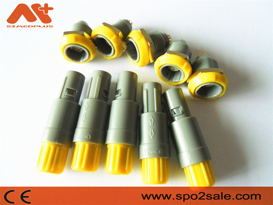 (G51MC7-P08LFD0-0040) 1P سحب دفع 8 دبوس مقبس بلاستيكي ، غلاف رمادي ، أصفر ، مزدوج 60 مفتاح
