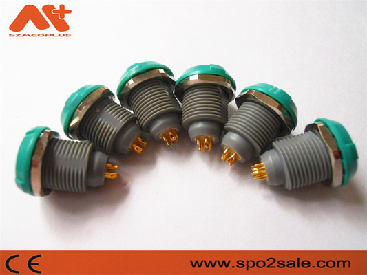 موصلات الأجهزة الطبية IBP Etco2 Plastic 8 Pin Socket Gray Shell Green