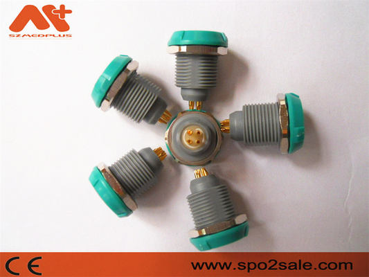 موصلات الأجهزة الطبية IBP Etco2 Plastic 8 Pin Socket Gray Shell Green