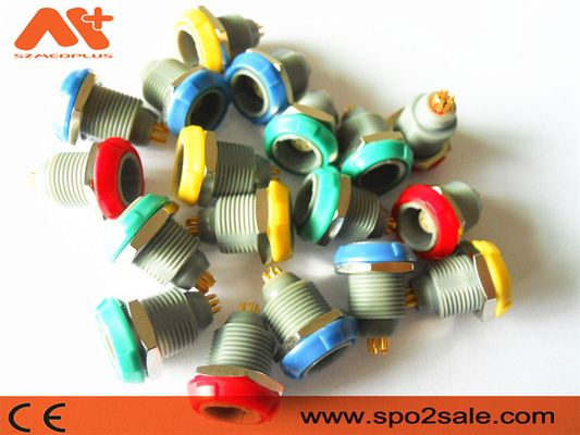 موصلات الأجهزة الطبية IBP Etco2 Plastic 8 Pin Socket Gray Shell Green