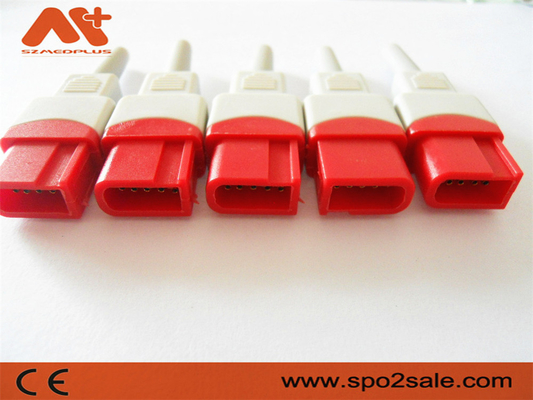 موصل IBP متوافق مع كابل Spacelabs IBP المتوافق مع 10pin باللون الأحمر