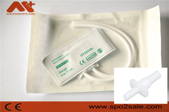 NIBP Cuff المتاح - 2523 حديثي الولادة 3 أنبوب مزدوج 6-11 سم