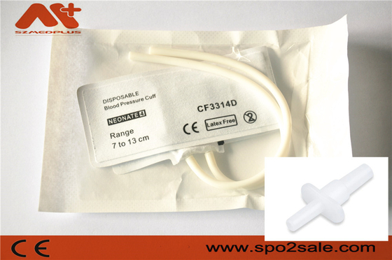 NIBP Cuff المتاح - 2524 حديثي الولادة 4 أنبوب مزدوج 7-13 سم
