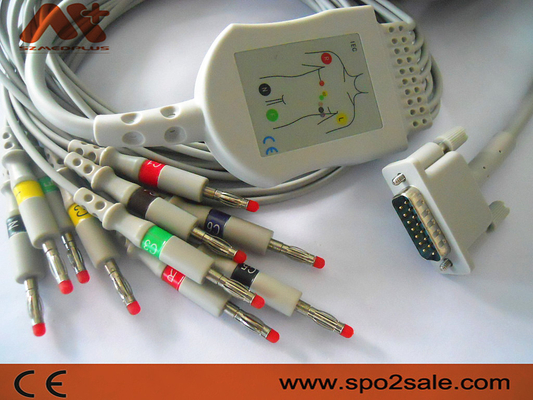 كابل تي بي يو فيليبس ECG لـ M2461A ، M3702C ، 989803107711 ، 989803175901