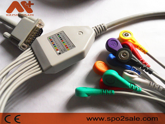 Philips Ecg Lead Cable 9293-033-50 كابل جهاز تخطيط القلب AHA Snap