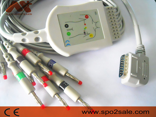 كابل EKG المتوافق مع Direct-Connect من كينز - K131 لـ Kanz 108 ، 109 ، 110 ، 1210 ، 1211 ، 601 ، Cardico 302