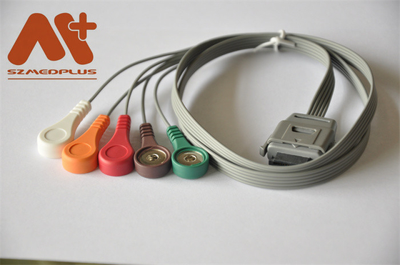 الأجهزة الطبية الحيوية هولتر كابل BI ECG كابل 5 الرصاص المفاجئة C07-12-12