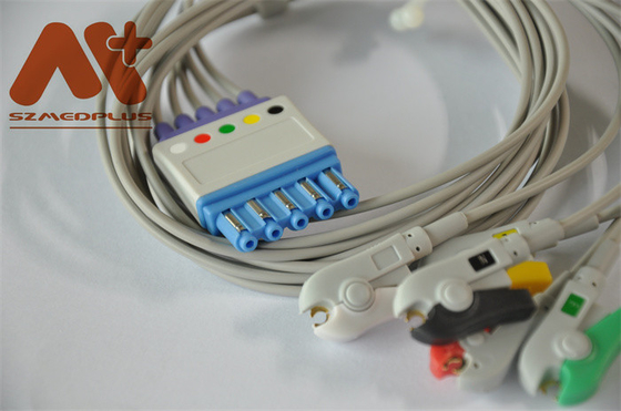 نبض مقياس التأكسج Philips M1968A AHA Clip ECG Cable 5 Lead 3ft