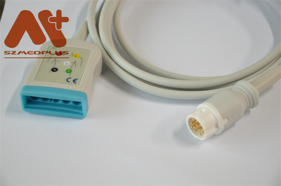 5 كبلات للمريض لتخطيط القلب الكهربائي 12 دبوسًا من Philips M1668A لمراقبة المريض
