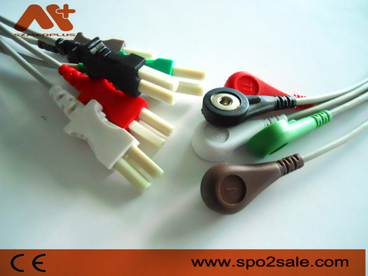 Spacelabs متوافق مع 5 أسلاك توصيل من الرصاص ECG - 700-0007-08