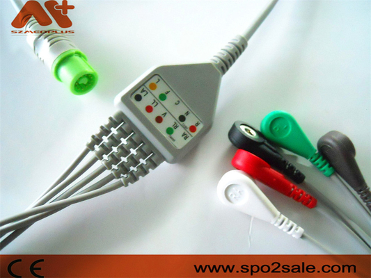 Fukuda Denshi متوافق مع 5 كبلات ECG متصلة مباشرة بـ Dynascope DS-5100 ، DS-5100E ، DS-5300W ، DS-5400 ، DS-7001