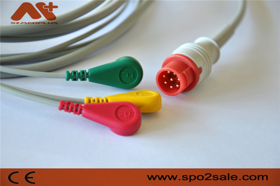 Bionet BM3 BM3VET كابلات مراقبة المريض ECG 3 كابل الرصاص TPU