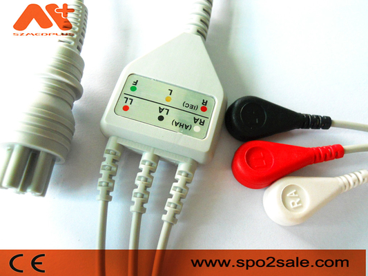 Omron> Colin BP-88S، BP-S510، M9500، Press Mate Advantage متوافق مع 3 كبلات توصيل مباشر ECG
