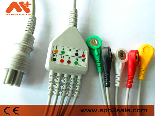 كولين BP-88S BP-S510 M9500 كابلات مراقبة المريض Ecg 6 Pin Cable