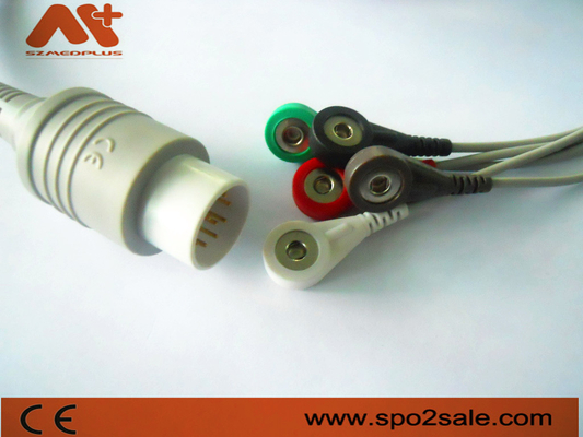 5 كبلات مراقبة المريض المفاجئة Nihon Kohden 11 Pin Cable ECG