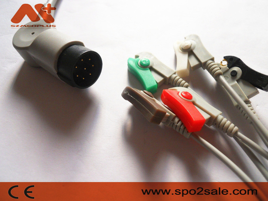 Nihon Kohden OEC-6102A، OEC-6105A، OEC-6120A، OEC-6120J، OEC-6120K متوافق مع 5Lead Clip Direct-Connect ECG Cable