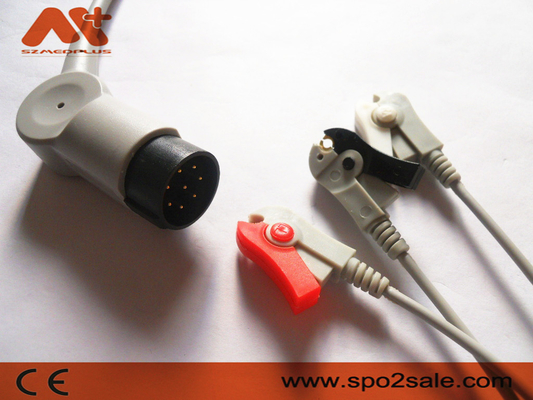 Nihon Kohden OEC-6102A، OEC-6105A، OEC-6120A، OEC-6120J، OEC-6120K متوافق مع 3Lead Clip Direct-Connect ECG Cable