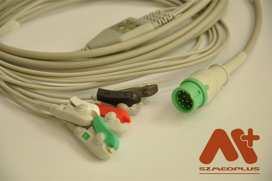 Comen C21 C30 C50 C70 C90 C100 متوافق قطعة واحدة كابل ECG 5 رصاص
